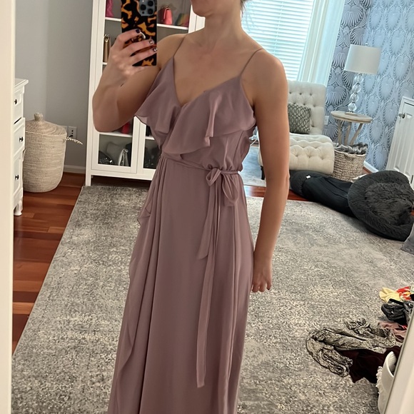 Amsale Nouvelle Bridemaid Dress MAUVE - Picture 3 of 5